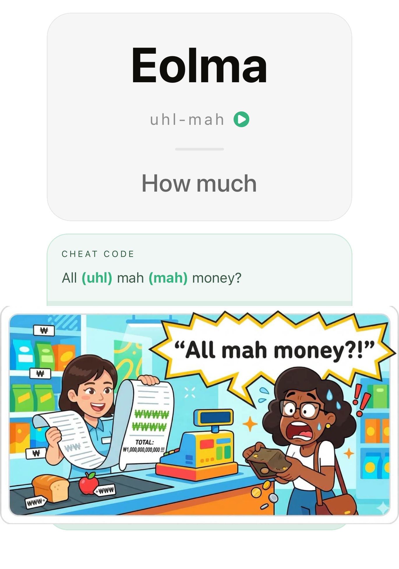 Mnemonic illustration used in Travelingo lessons